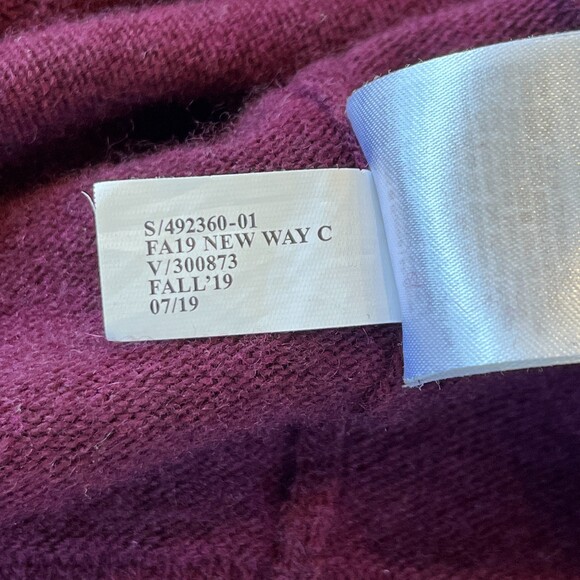 Banana Republic Burgundy Merino Wool Sweater Italian Wool XS Crewneck - Picture 8 of 9